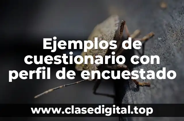 Ejemplos de cuestionario con perfil de encuestado