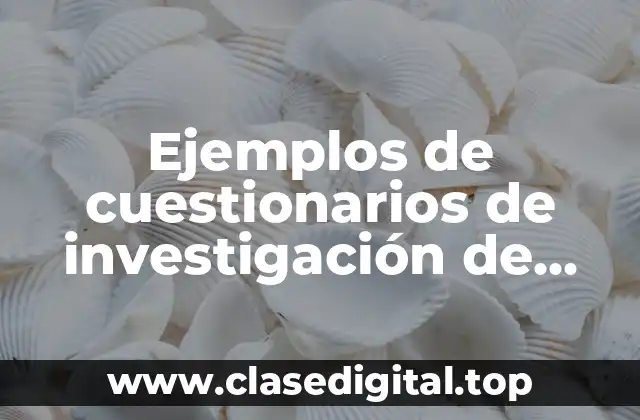 Ejemplos de cuestionarios de investigación de mercados Cinépolis