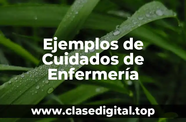 Ejemplos de Cuidados de Enfermería