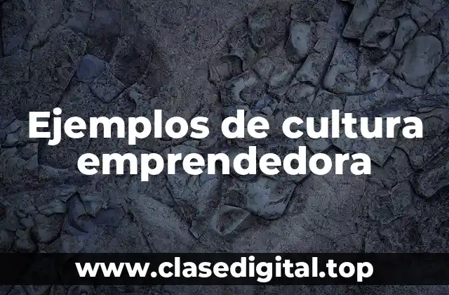 Ejemplos de cultura emprendedora