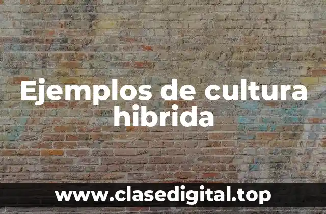Ejemplos de cultura hibrida