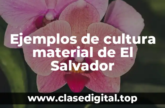 Ejemplos de cultura material de El Salvador