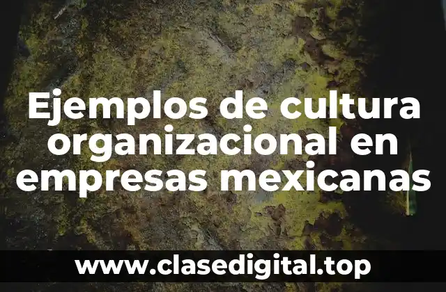 Ejemplos de cultura organizacional en empresas mexicanas