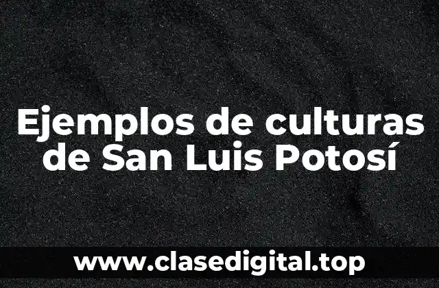 Ejemplos de culturas de San Luis Potosí