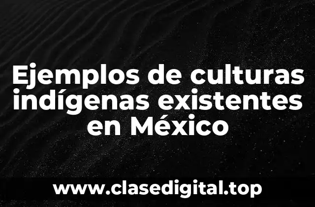Ejemplos de culturas indígenas existentes en México