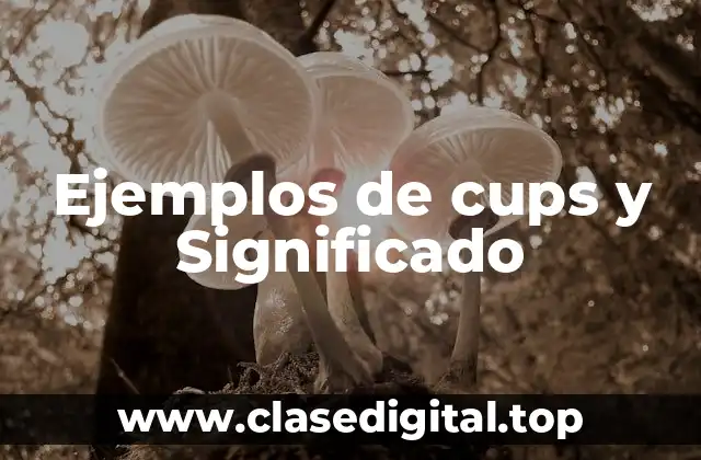 Ejemplos de cups y Significado