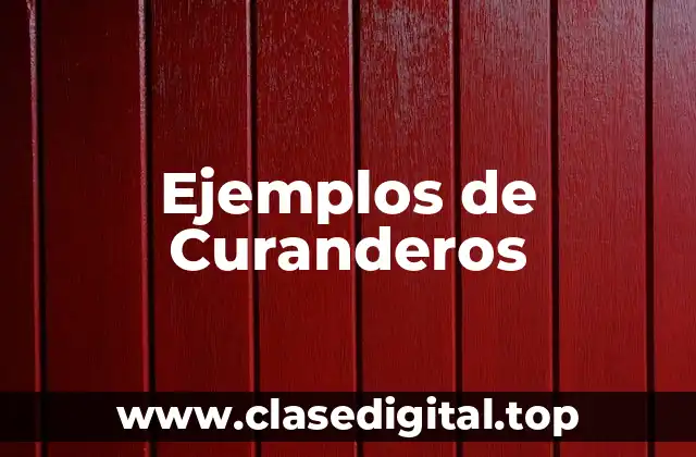 Ejemplos de Curanderos