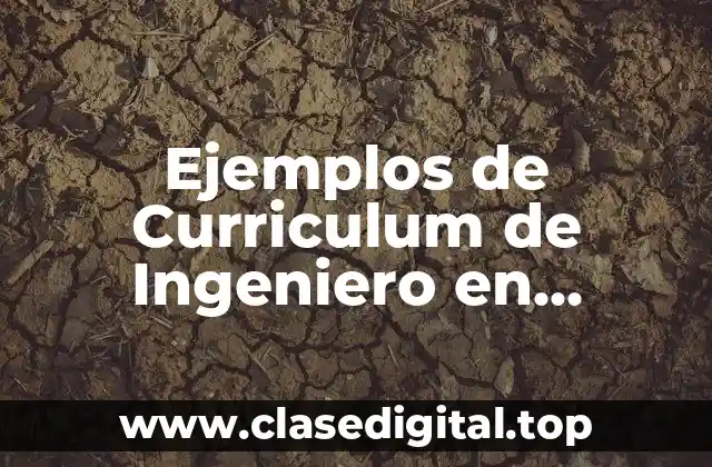 Ejemplos de Curriculum de Ingeniero en Sistemas