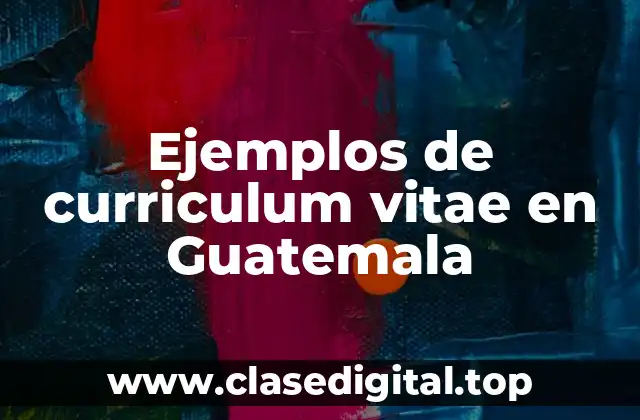 Ejemplos de currículum vitae