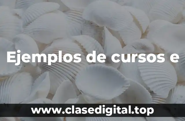 Ejemplos de cursos e