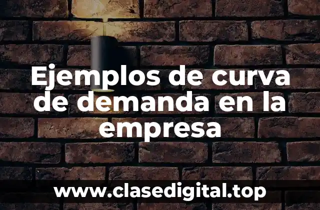 Ejemplos de curva de demanda en la empresa