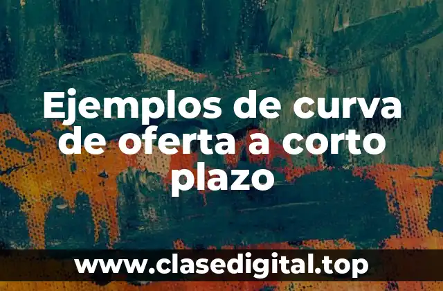 Ejemplos de curva de oferta a corto plazo