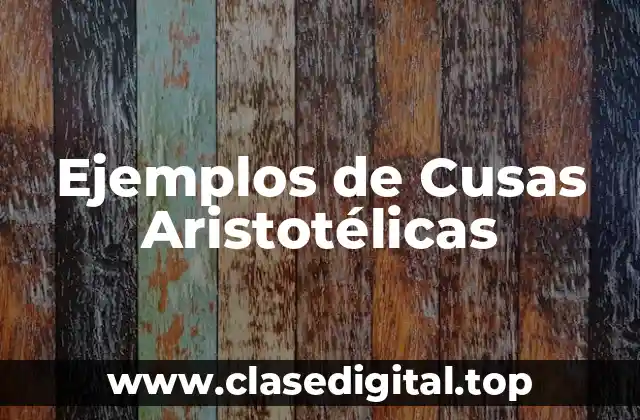 Ejemplos de Cusas Aristotélicas