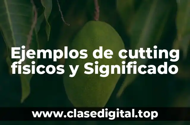 Ejemplos de cutting fisicos