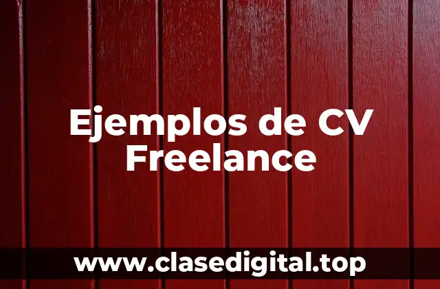 Ejemplos de CV Freelance