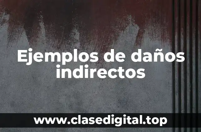 Ejemplos de daños indirectos