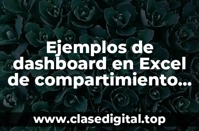 Ejemplos de dashboard en Excel de compartimiento de pecios
