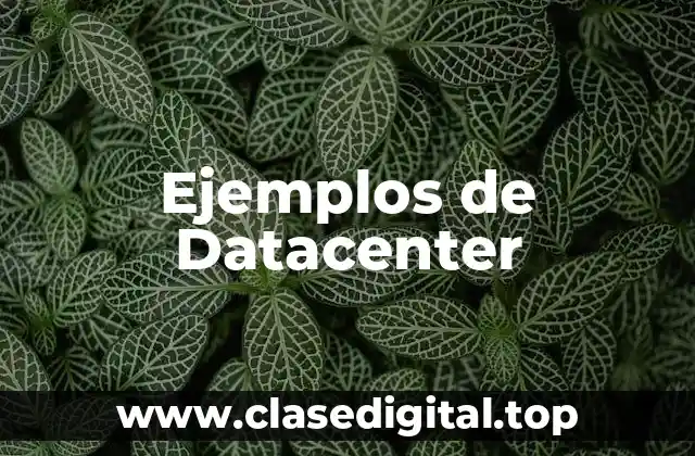 Ejemplos de Datacenter