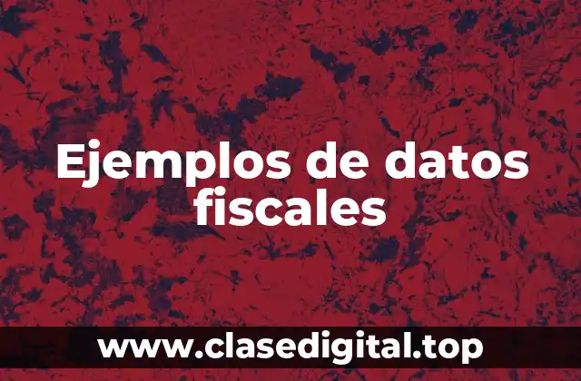 Ejemplos de datos fiscales