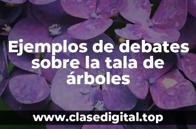 Ejemplos de debates sobre la tala de árboles