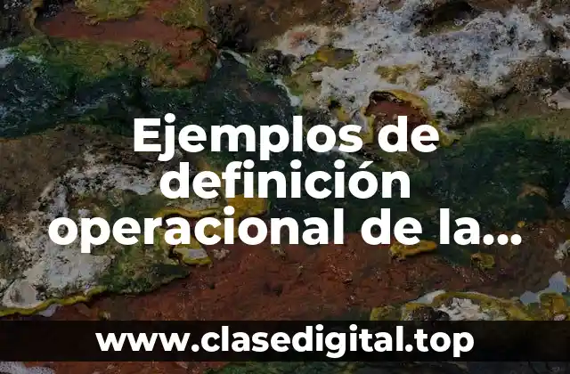 Ejemplos de definición operacional de la conducta en niños