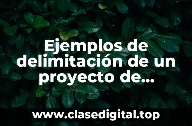 Ejemplos de delimitación de un proyecto de paquetería y mensajería