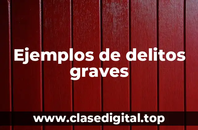 Ejemplos de delitos graves