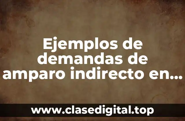 Ejemplos de demandas de amparo indirecto en materia civil