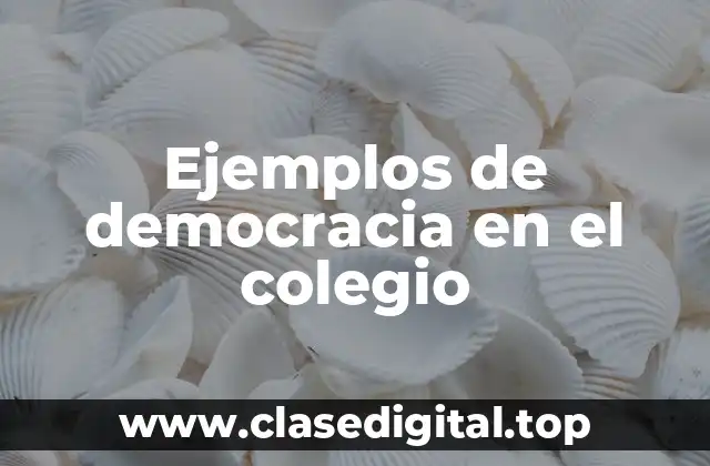 Ejemplos de democracia en el colegio
