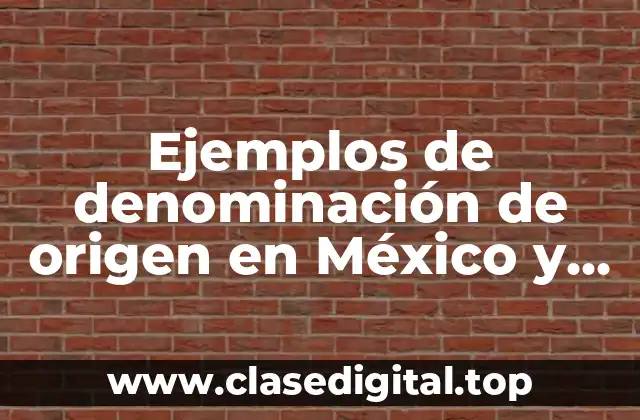 Ejemplos de denominación de origen en México y Significado