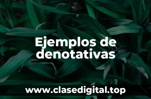 Ejemplos de denotativas