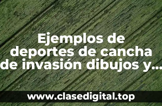 Ejemplos de deportes de cancha de invasión dibujos y Significado