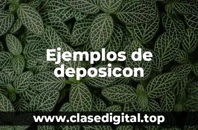 Ejemplos de deposicon