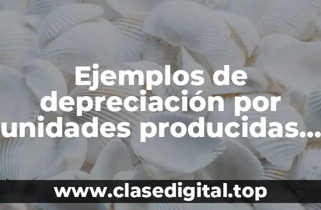 Ejemplos de depreciación por unidades producidas y Significado