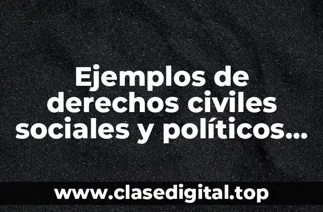 Ejemplos de derechos civiles sociales y políticos en Argentina
