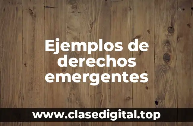 Ejemplos de derechos emergentes