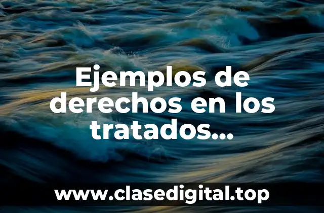 Ejemplos de derechos en los tratados internacionales con limites