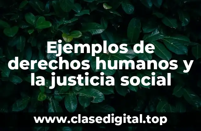 Ejemplos de derechos humanos y la justicia social