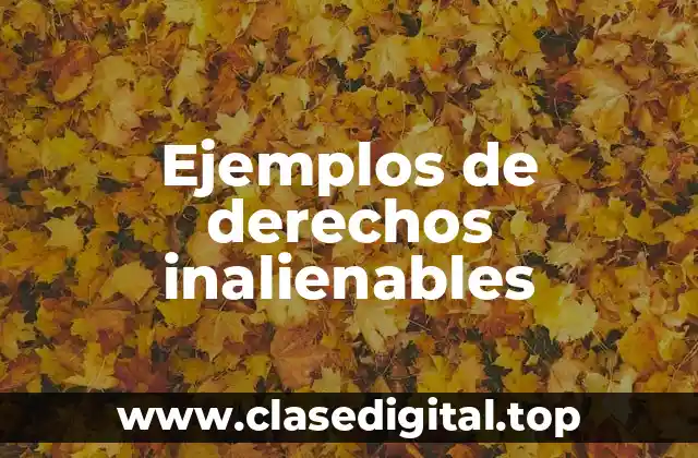Ejemplos de derechos inalienables