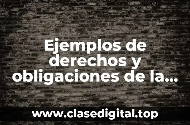 Ejemplos de derechos y obligaciones de la familia