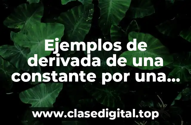 Ejemplos de derivada de una constante por una variable