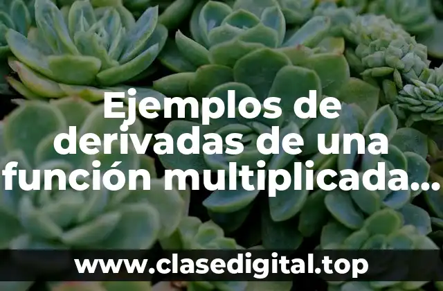 Ejemplos de derivadas de una función multiplicada por una constante