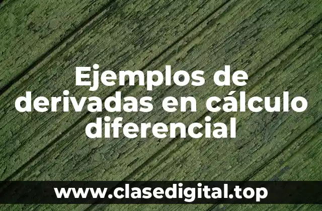 Ejemplos de derivadas en cálculo diferencial