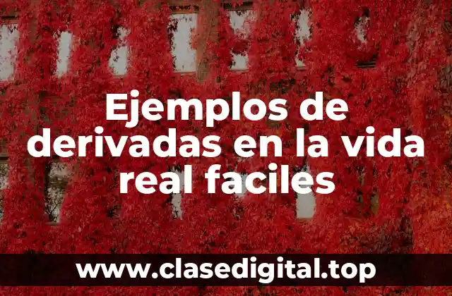 Ejemplos de derivadas en la vida real faciles