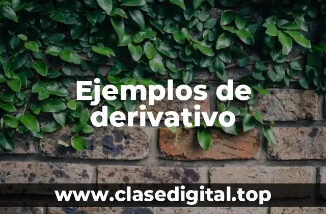 Ejemplos de derivativo