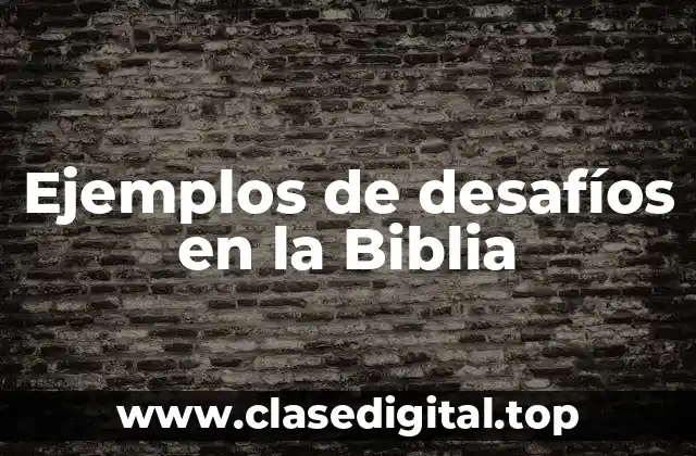 Ejemplos de desafíos en la Biblia