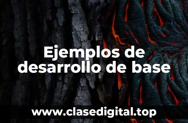 Ejemplos de desarrollo de base