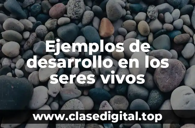 Ejemplos de desarrollo en los seres vivos