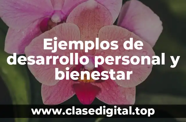 Ejemplos de desarrollo personal y bienestar