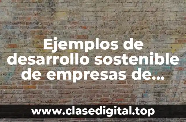 Ejemplos de desarrollo sostenible de empresas de México y Significado